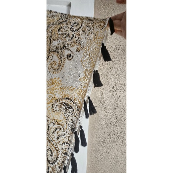 NWOT Ruby Road lace over tank top bat wing sleeve tassels trim poncho Woman XL - Picture 3 of 7